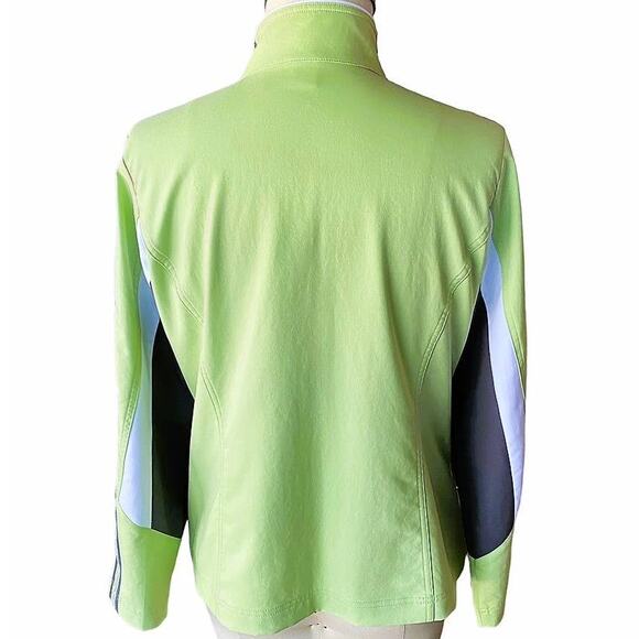 MADE FOR LIFE Lime Green & Gray Lightweight Jacket Coat ~ Women's Size LARGE - Picture 4 of 5